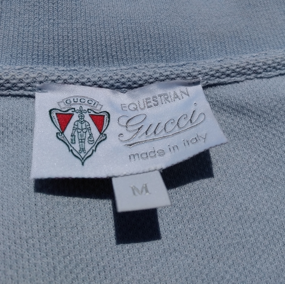 🛡️Gucci Equestrian Coat Of Arms Sherry Web Polo Dress - Picture 4 of 16